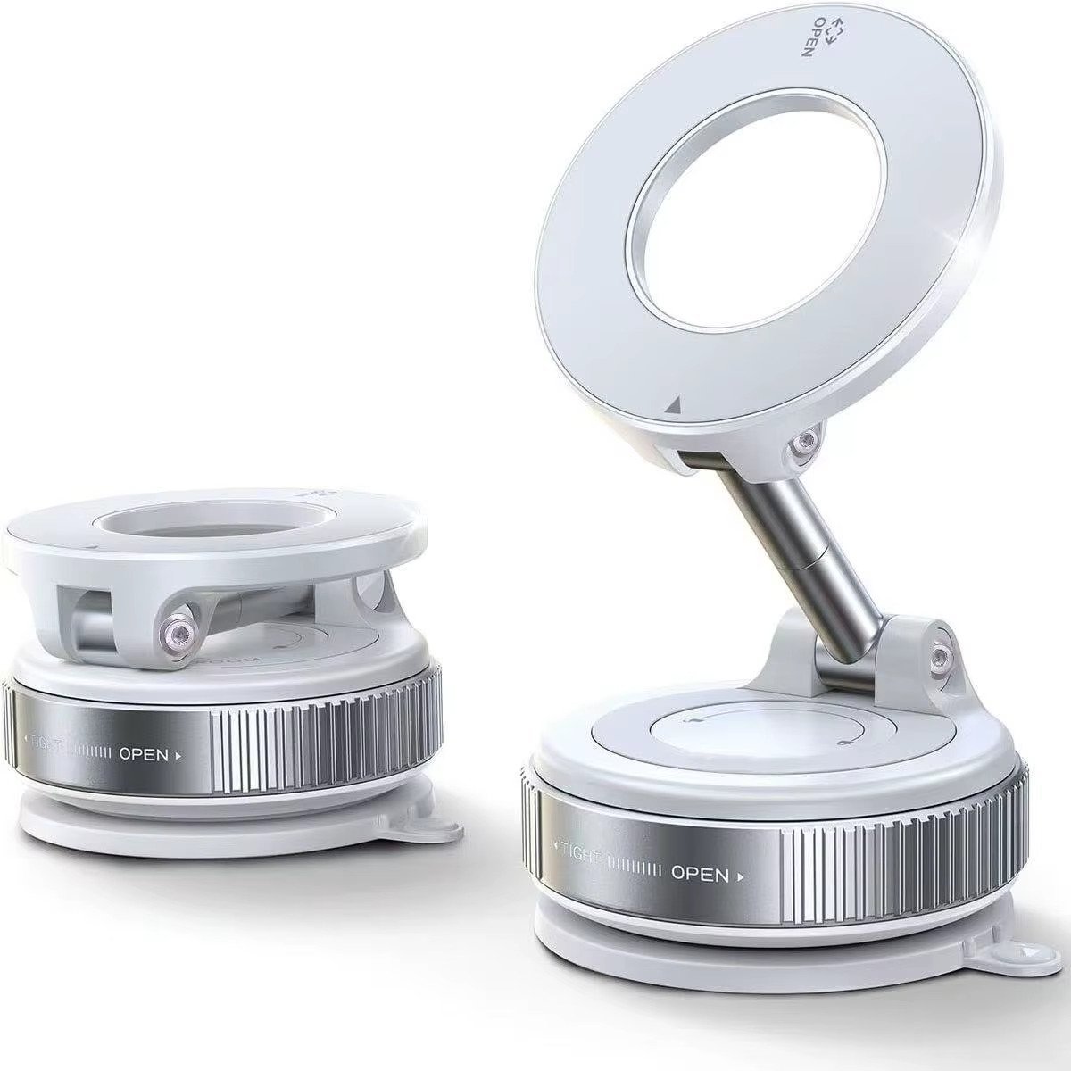حامل هاتف بكأس شفط مغناطيسي لـ Magsafe 360 ° حامل هاتف السيارة المغناطيسي القابل للتعديل بحجم الجيب، حامل سيارة قابل للطي - الصورة 9
