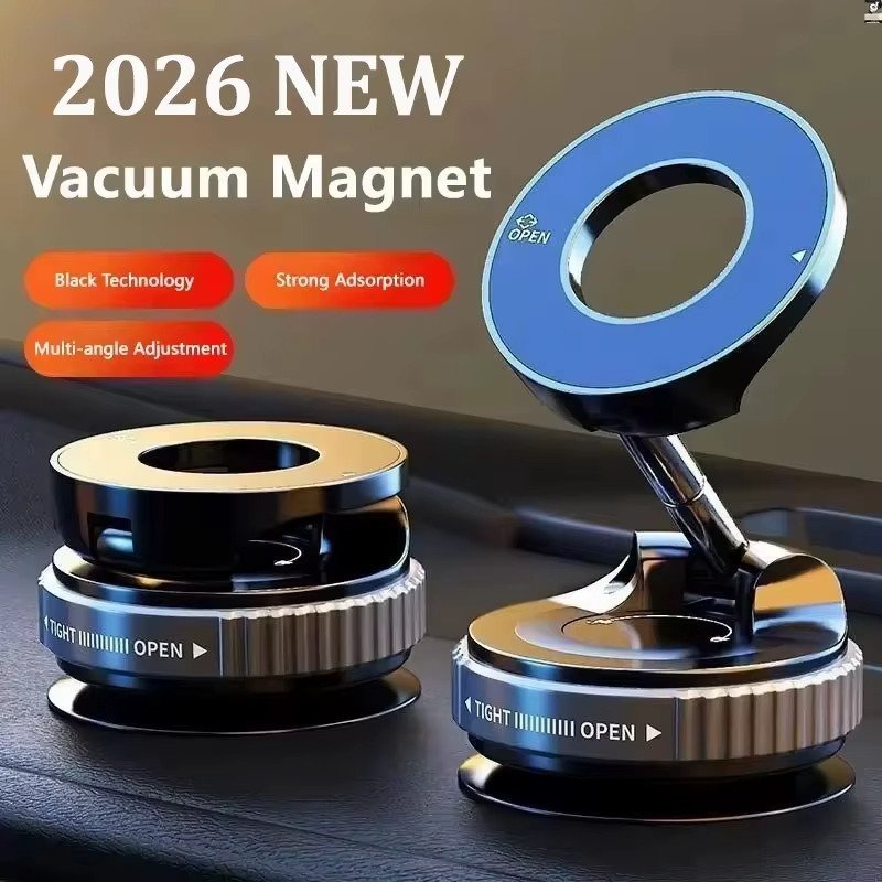 حامل هاتف بكأس شفط مغناطيسي لـ Magsafe 360 ° حامل هاتف السيارة المغناطيسي القابل للتعديل بحجم الجيب، حامل سيارة قابل للطي - الصورة 11